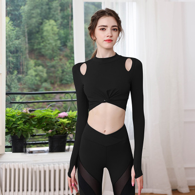Hollow out Yoga Suit Mesh Fitness YH-CW053-019