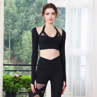 Yoga clothes set Mesh gauze Fitness Sweatpants YH-BY039