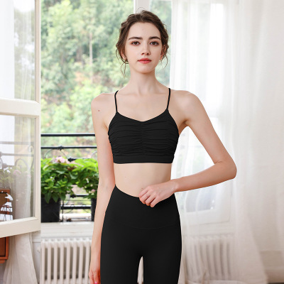 Yoga fitness wear women's suit Pleated Underwear YH-CW053-018