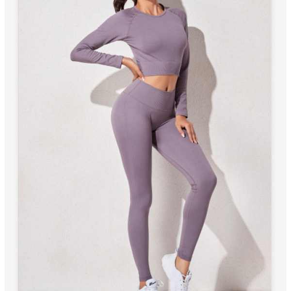 Bra Long-Sleeved Yoga Clothes Three-piece Set YH-CW052-004
