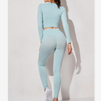 Bra Long-Sleeved Yoga Clothes Three-piece Set YH-CW052-004