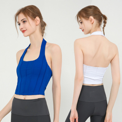 Hanging neck style beautiful back sexy fitness YH-BL005