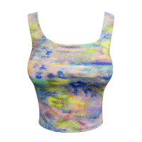 Small floral Yoga vest Fitness short top YH-CW050-041