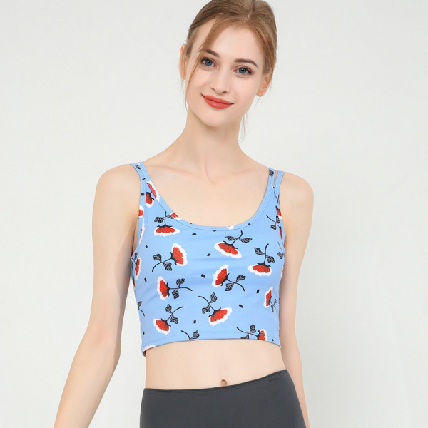 Beauty Back Printed Quick Dry Sports Fitness Vest YH-BL011