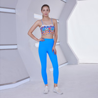 Color Contrast Digital Printed Bra Yoga Clothes set YH-CW055-002