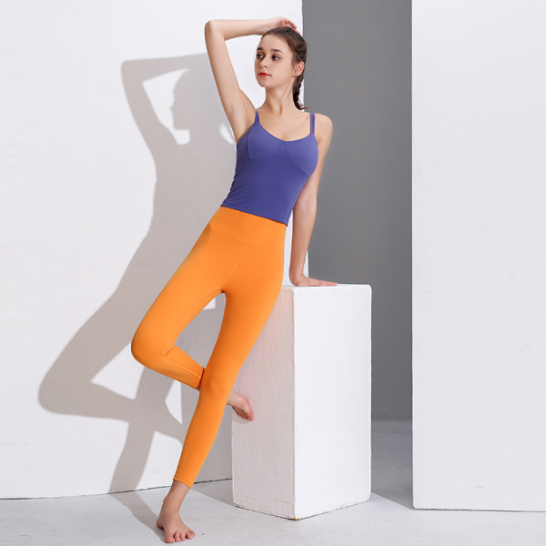 Color Contrast Digital Printed Bra Yoga Clothes set YH-CW055-014