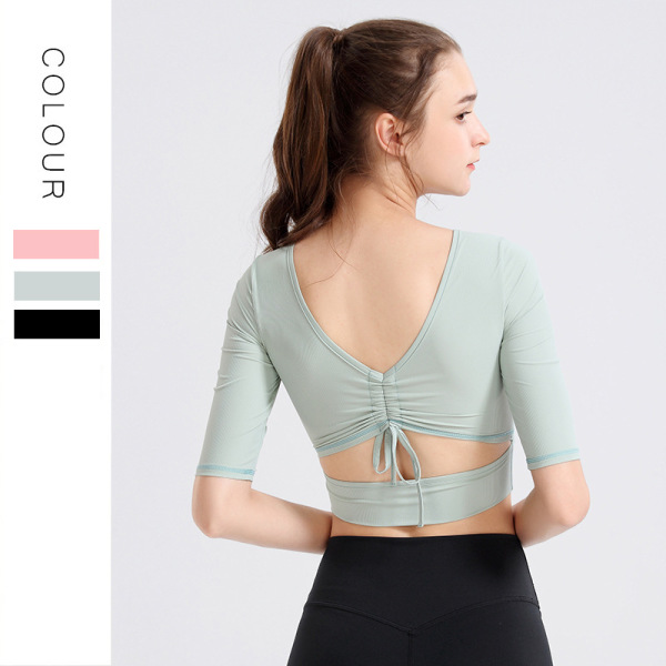 Yoga top Tight Fitness running Yoga clothing YH-CW052-004