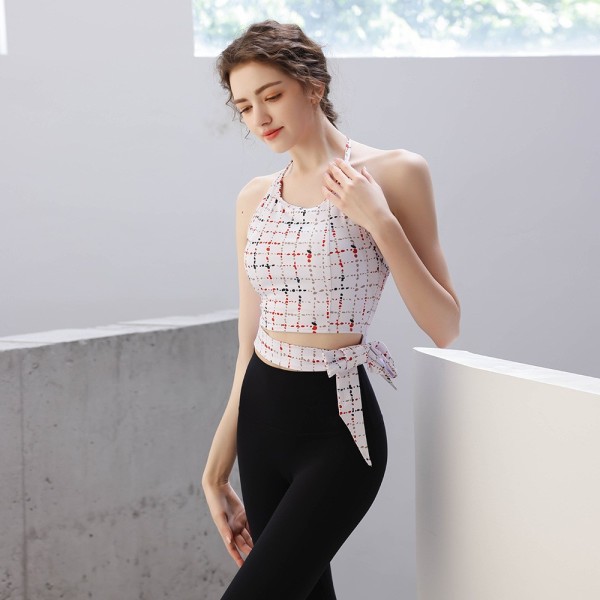 Strapless print Yoga suit halter neck bra Yoga YH-CW240-928