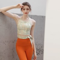 Strapless print Yoga suit halter neck bra Yoga YH-CW240-928